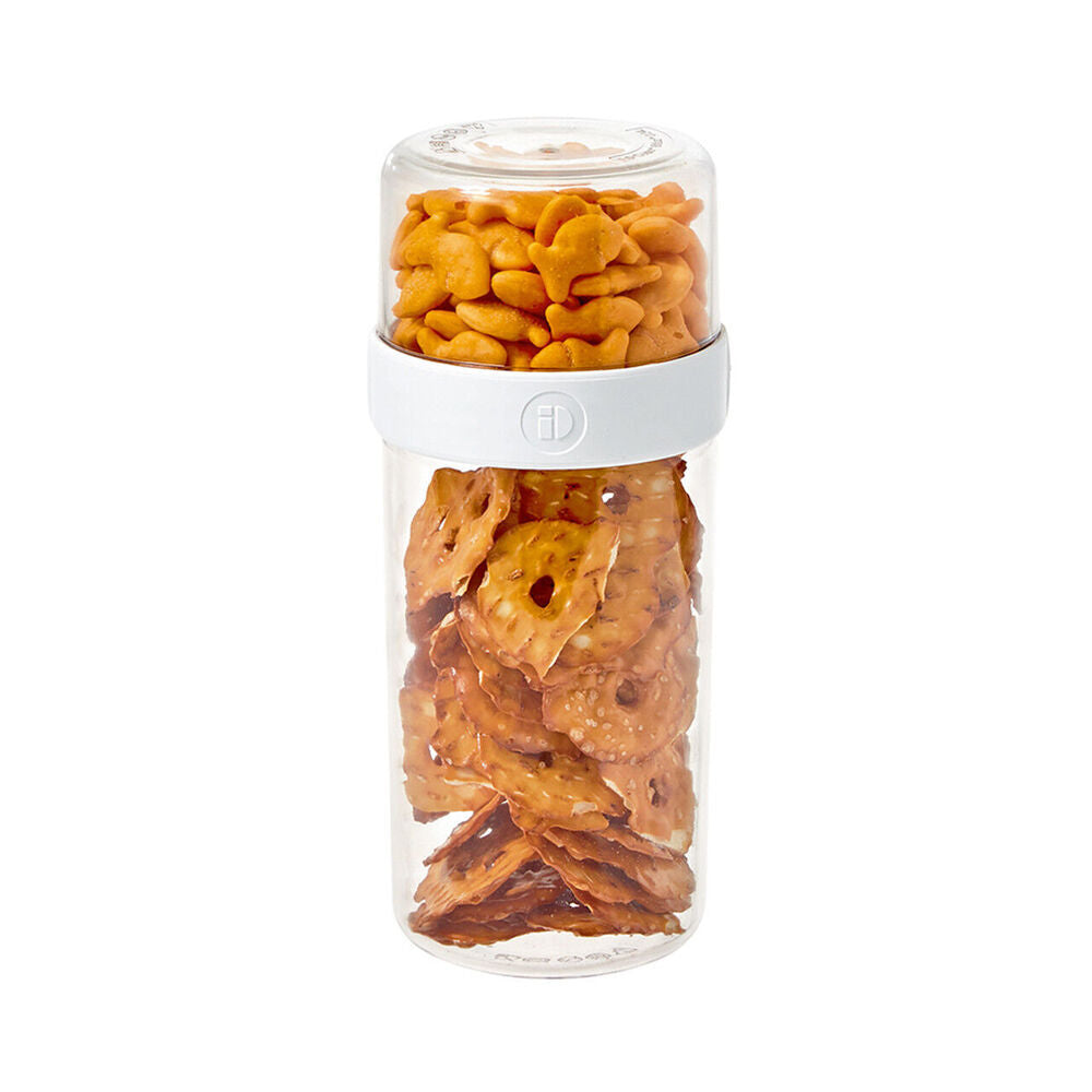 2PK iDesign Fresh Stack N Snack Double Sided Food Container Clear - Large