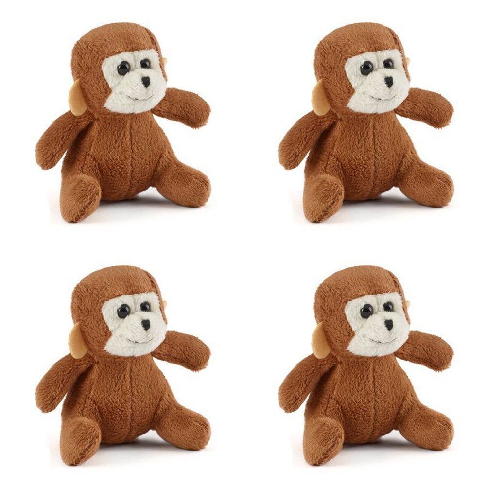 4PK Living Nature Jungle Mini Buddies 10cm Animal Plush Kids Toy 0+ Assorted