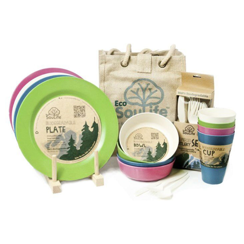 37pc Eco SouLife Reusable Biodegradable All Natural Picnic Set Tokyo