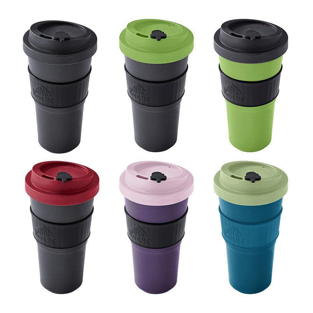 Eco Soulife All Natural Bio Sip 585ml Coffee Cup w/Lid Lime/Grey