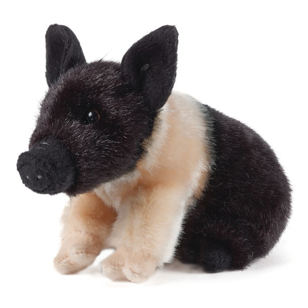 Living Nature 21cm Piglet Animal Plush Kids Toy Black/Pink 0+