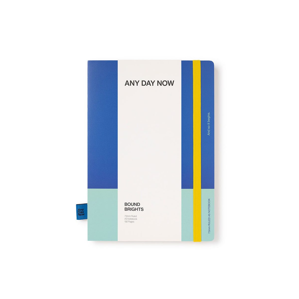 Any Day Now A5 Bound Ruled 80gsm Paper Notebook - Blue & Sky