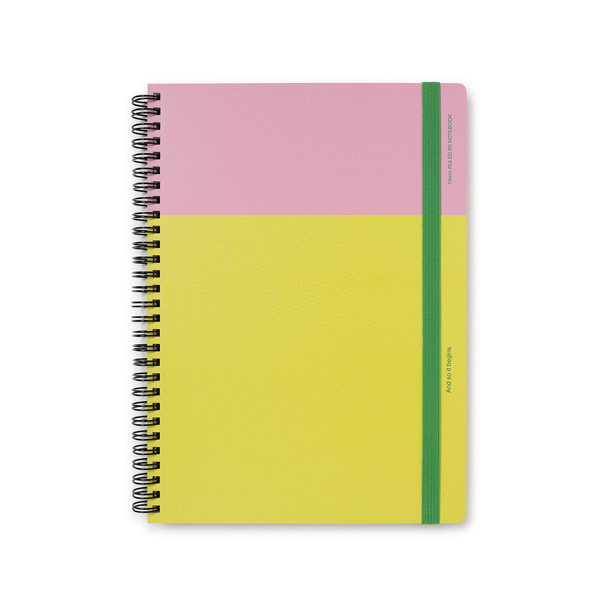 Any Day Now Dot Grid B5 Ruled Notebook 80gsm Paper - Pink & Yellow