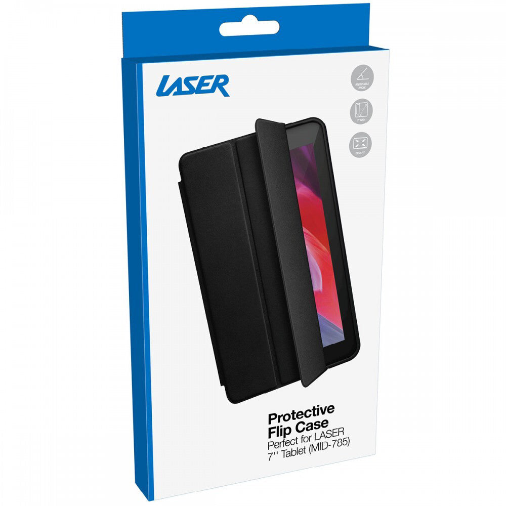 2PK Laser 7" Flip Case Cover For MID-785 Android Tablet - Black