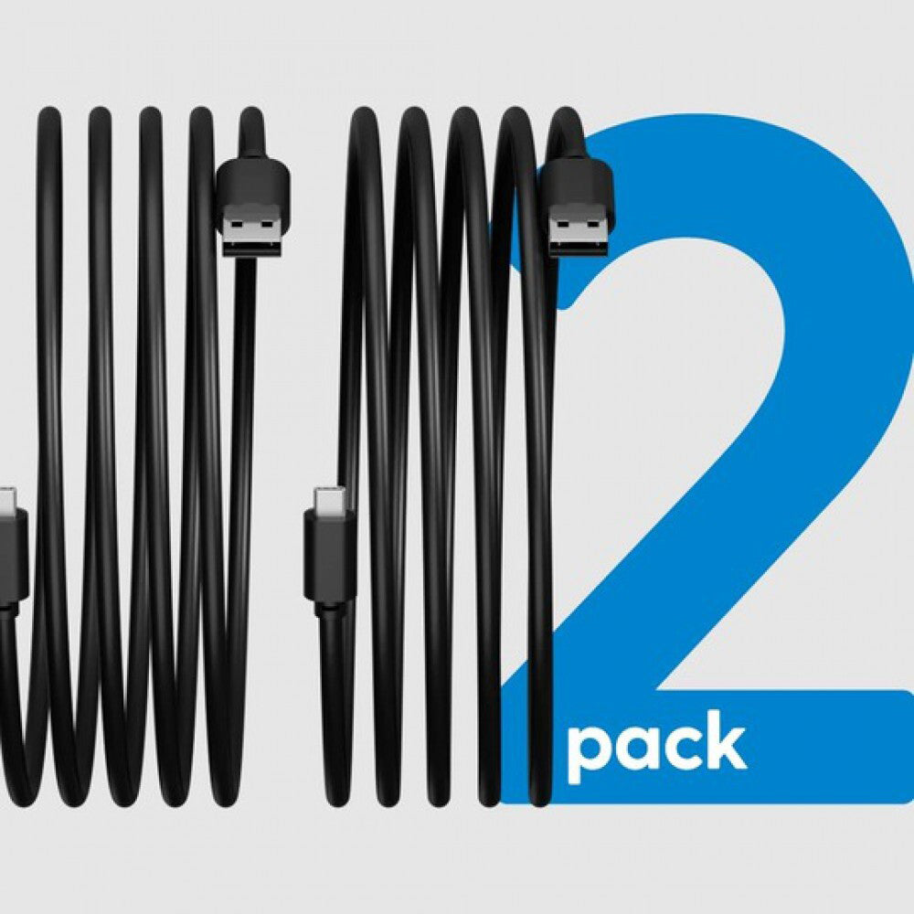 2PK 2PK Laser USB-C to USB-A Fast Charging Cable 1m - Black