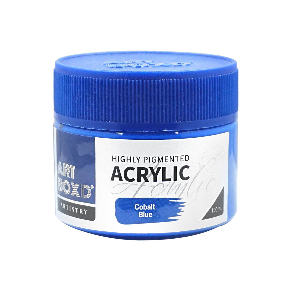 12PK Art Boxd 100ml Premium Acrylic Artists Paint - Cobalt Blue