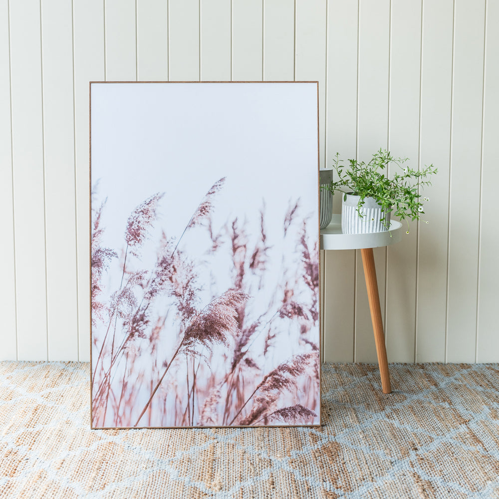 Darlin Pandanus Wood/Canvas 60x270cm Grass Artwork Home Decor