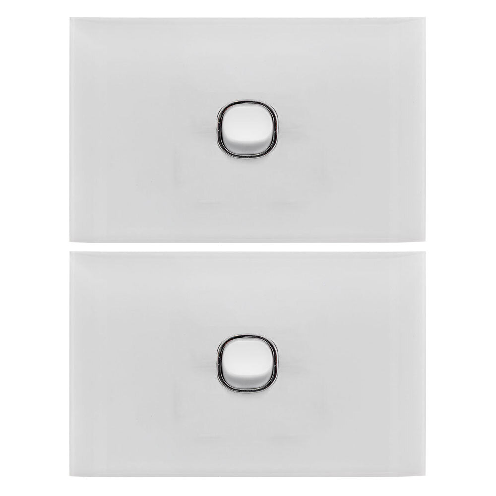 2PK Doss Acrylic Wall Plate 1 Gang Light Switch