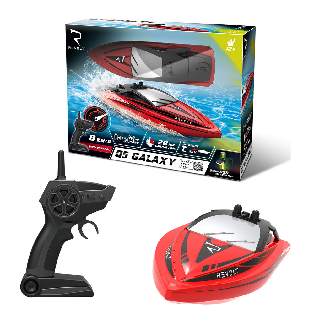 Revolt Remote Control Q5 Mini Speedboat 23cm - Yellow 8y+