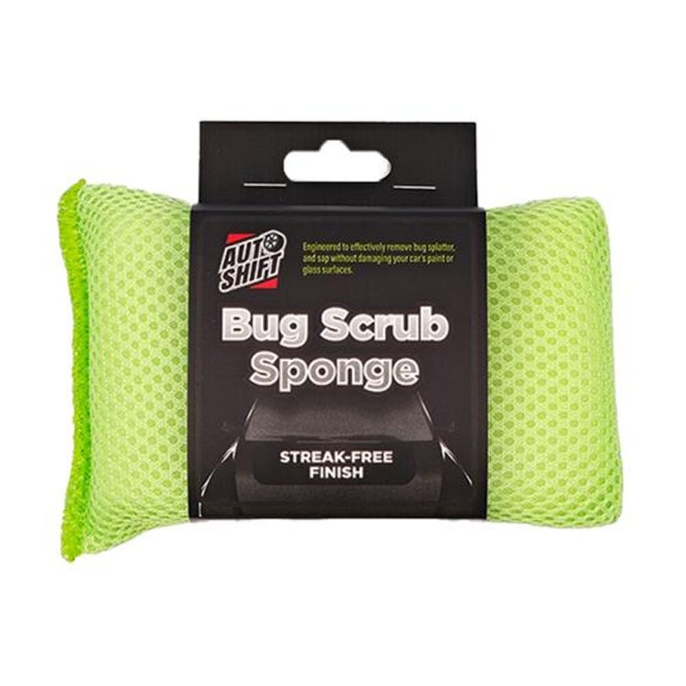 6PK AutoShift Bug Scrub Car Cleaning Sponge Streak Free Finish 15x8cm Green