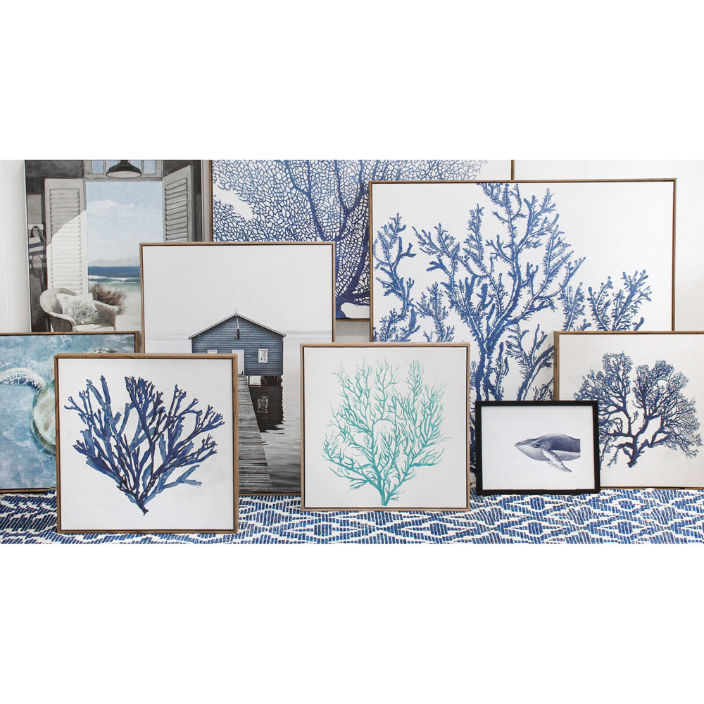 LVD Framed Canvas/Resin 50x50cm Coral 4 Wall Hanging Art