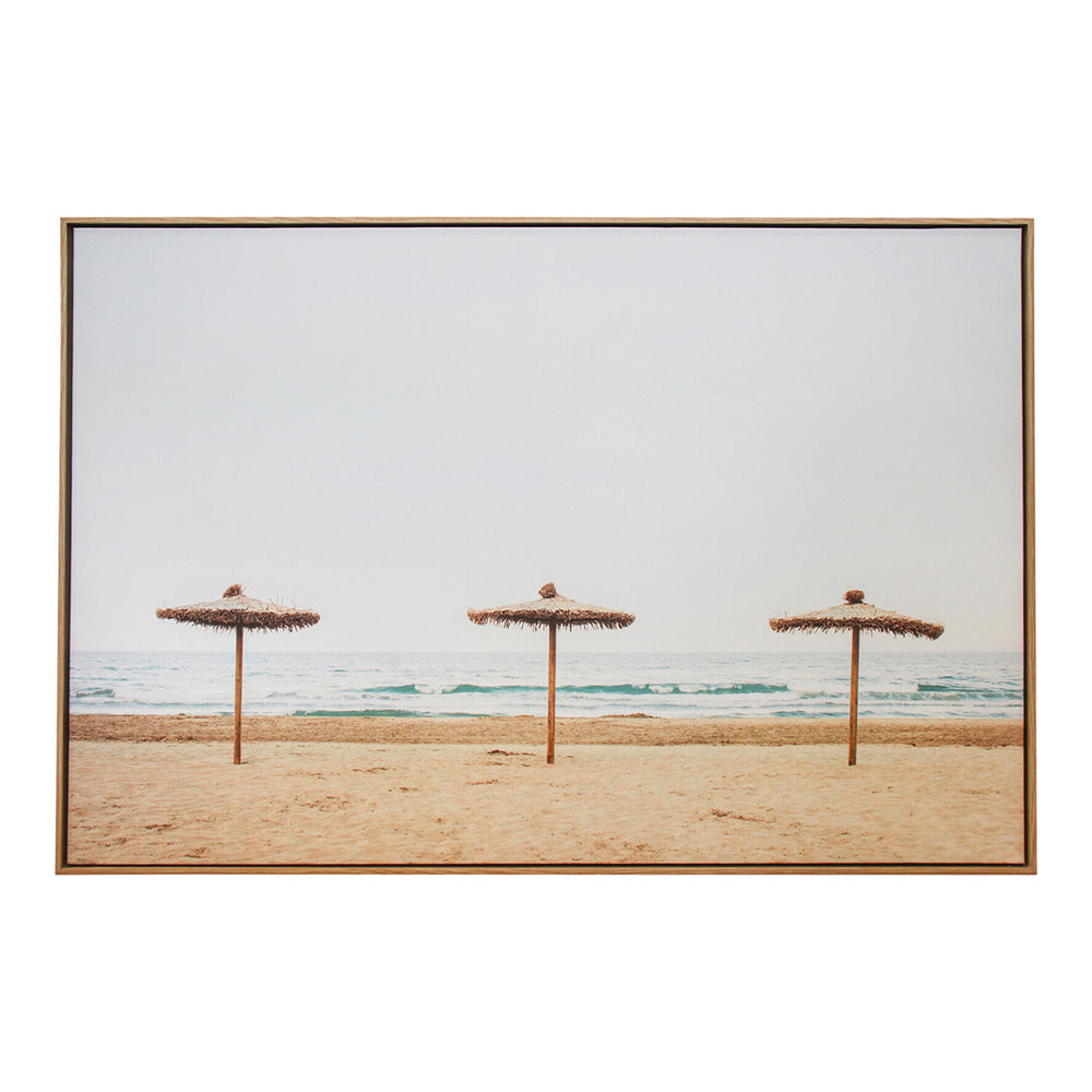 LVD Framed Canvas/Resin 62x92cm Parasols Wall Hanging Art