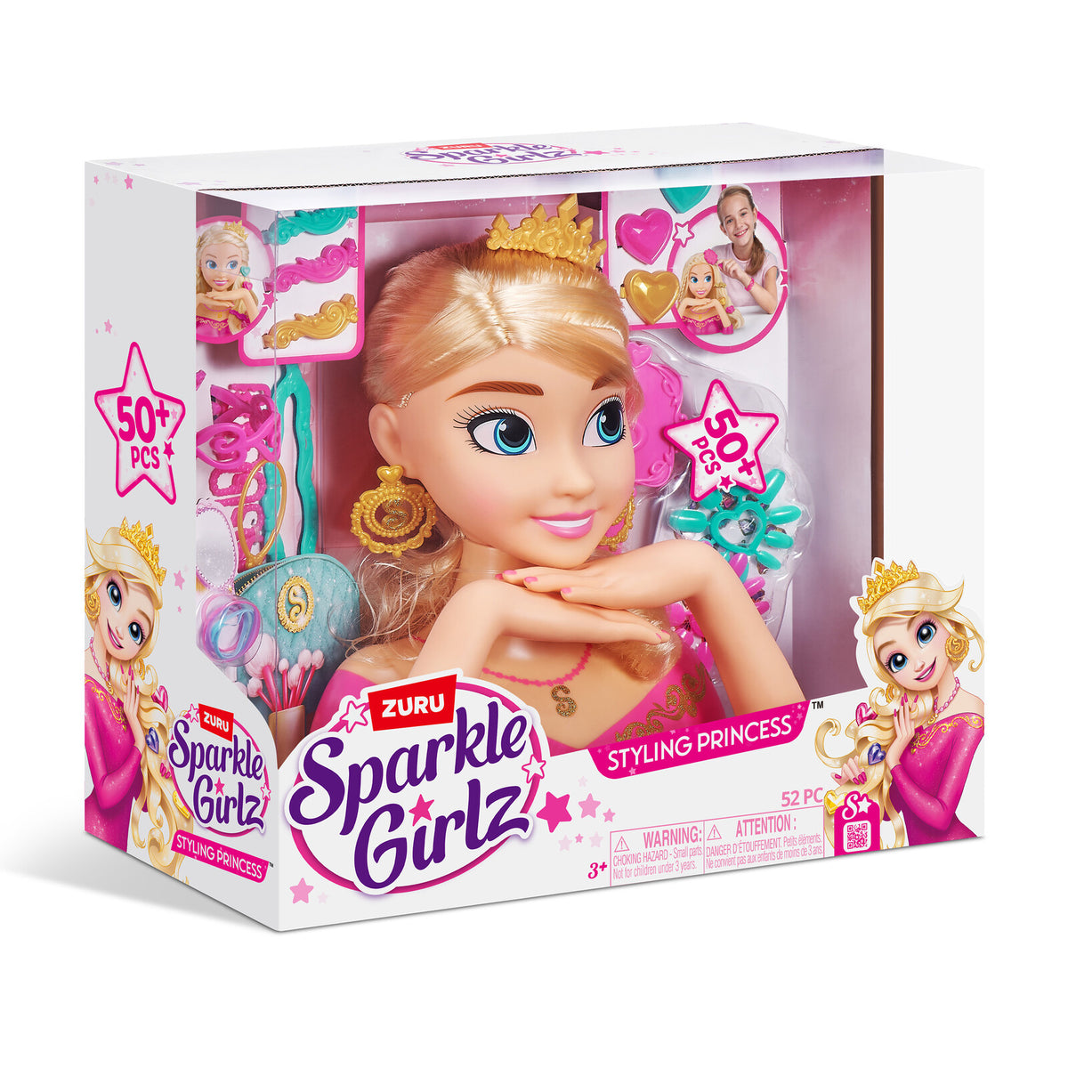 Zuru Sparkle Girlz Styling Head w/Fantasy Nail Design Kids Toy 3+