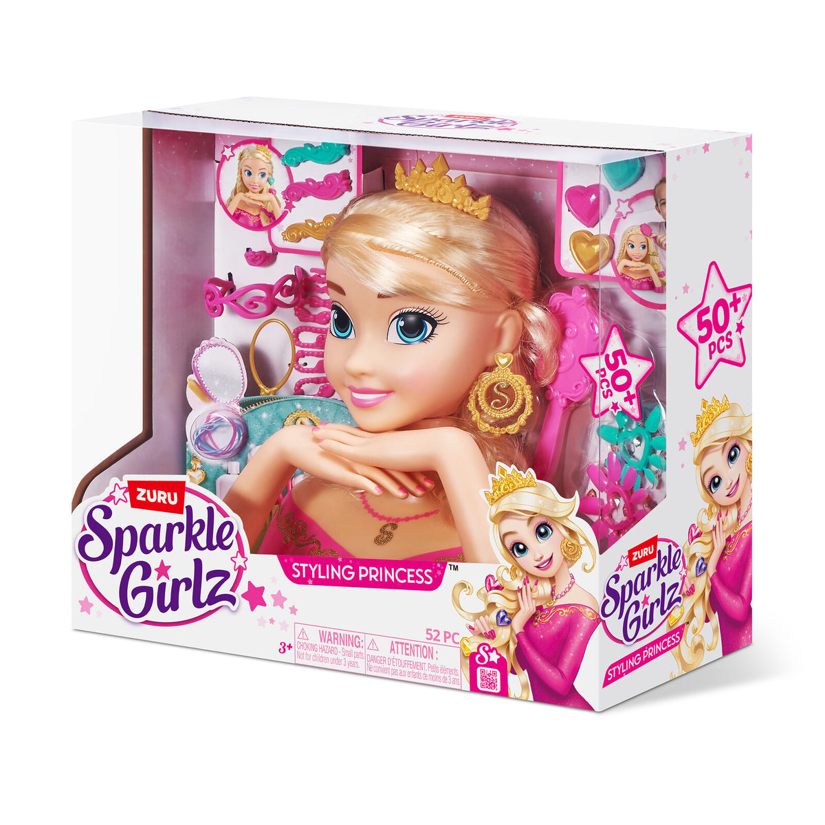 Zuru Sparkle Girlz Styling Head w/Fantasy Nail Design Kids Toy 3+