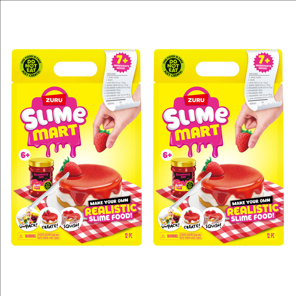 2PK Zuru Slime Mart Small Shopping Bag Series 1 - Strawberry Cheesecake Kids Clay