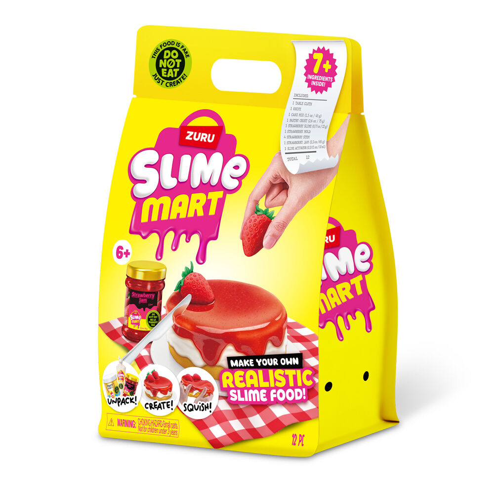 2PK Zuru Slime Mart Small Shopping Bag Series 1 - Strawberry Cheesecake Kids Clay