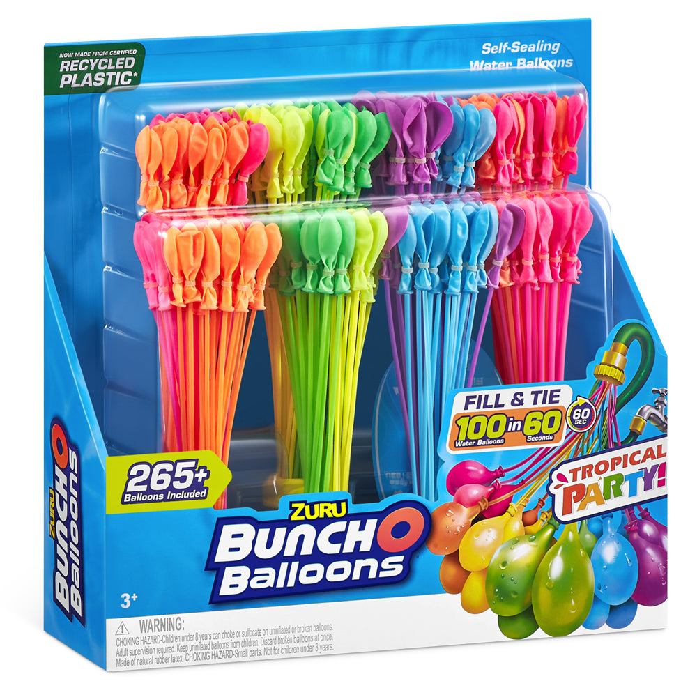 8PK Zuru Bunch O Balloons Tropical Party Self Sealing Water Balloons 3+