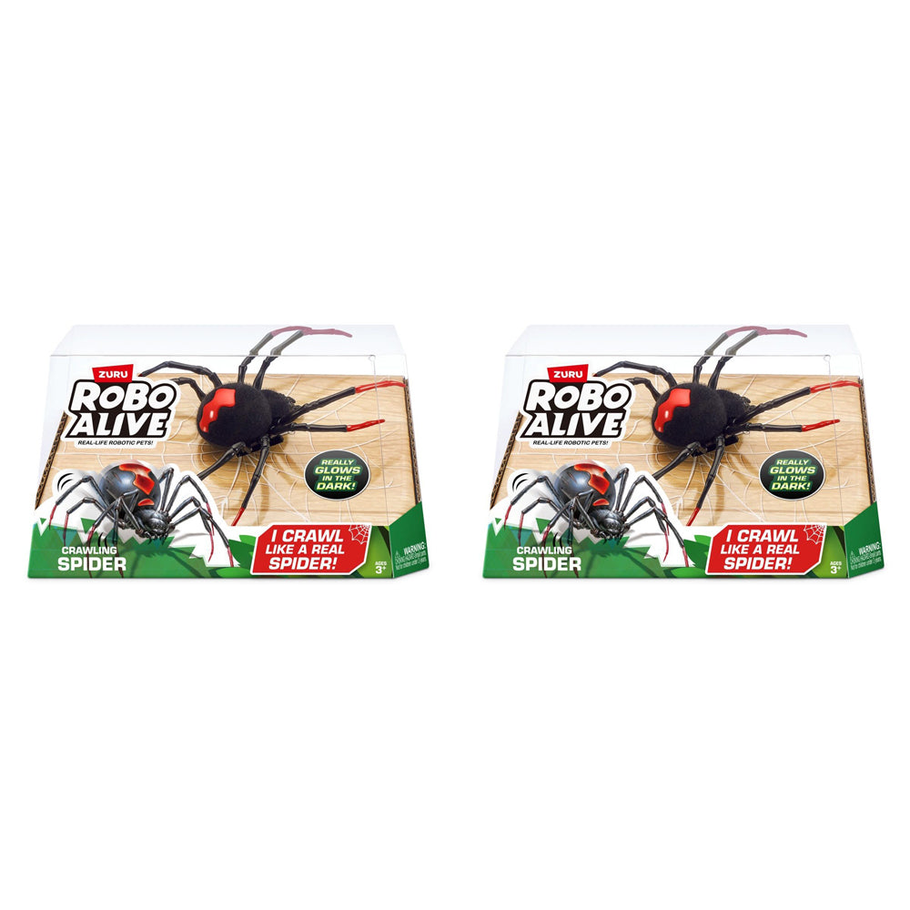 2PK ZURU Robo Alive Robotic Crawling Spider Kids Toy 3y+