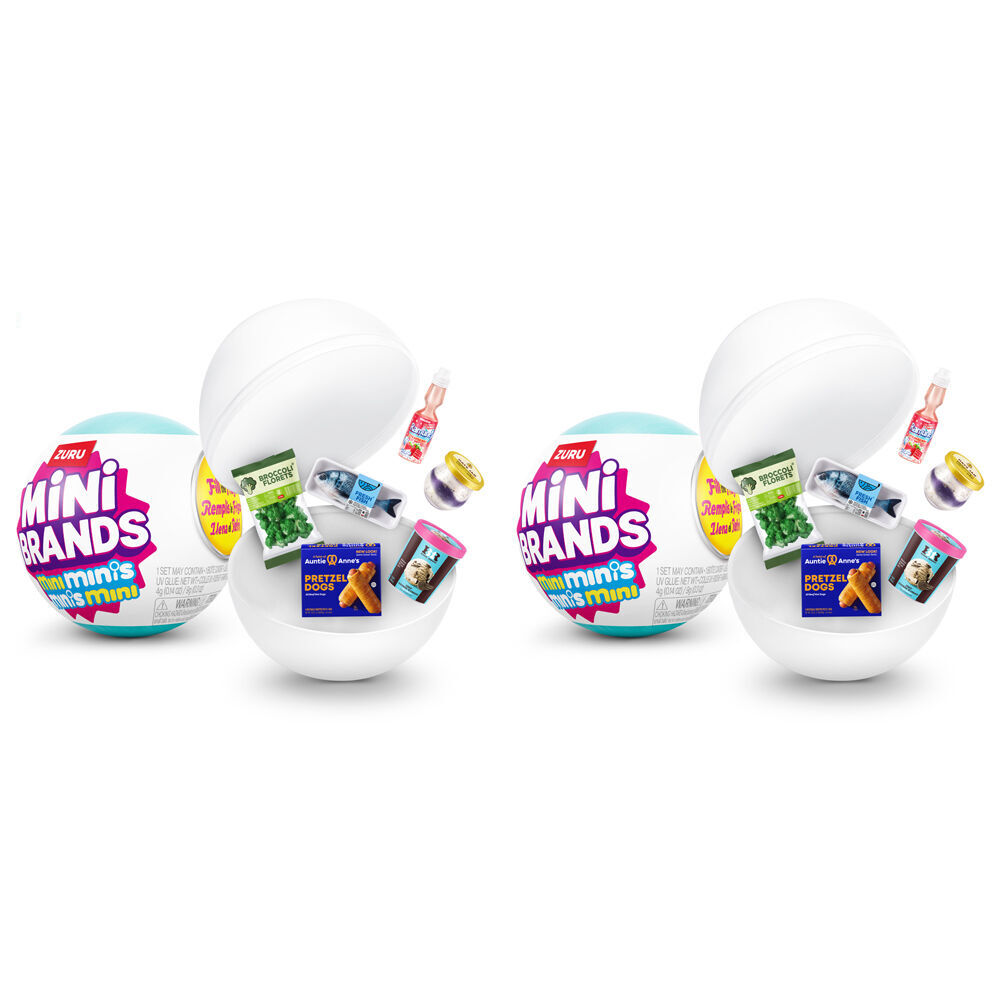 2PK Zuru Mini Brands Fill the Fridge Minis Display Pack Playset Kids/Children 8y+