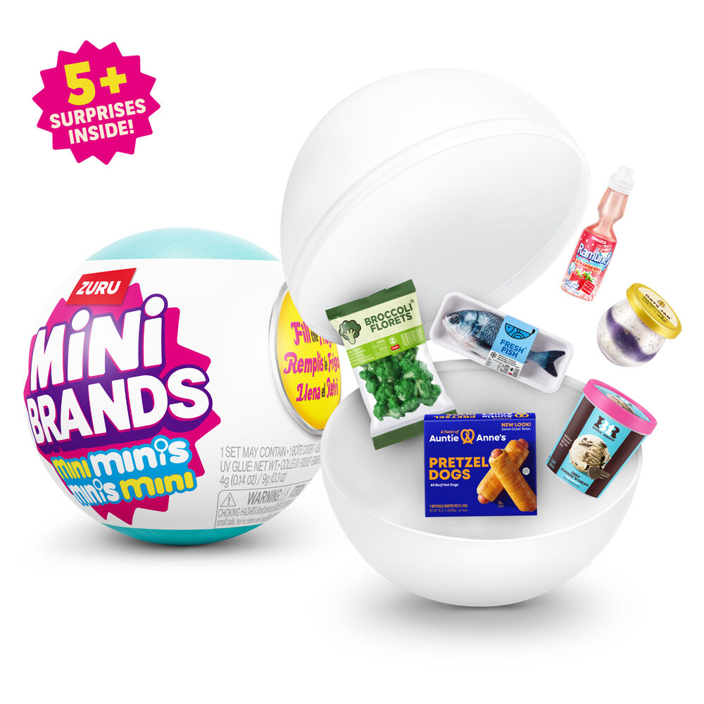 2PK Zuru Mini Brands Fill the Fridge Minis Display Pack Playset Kids/Children 8y+