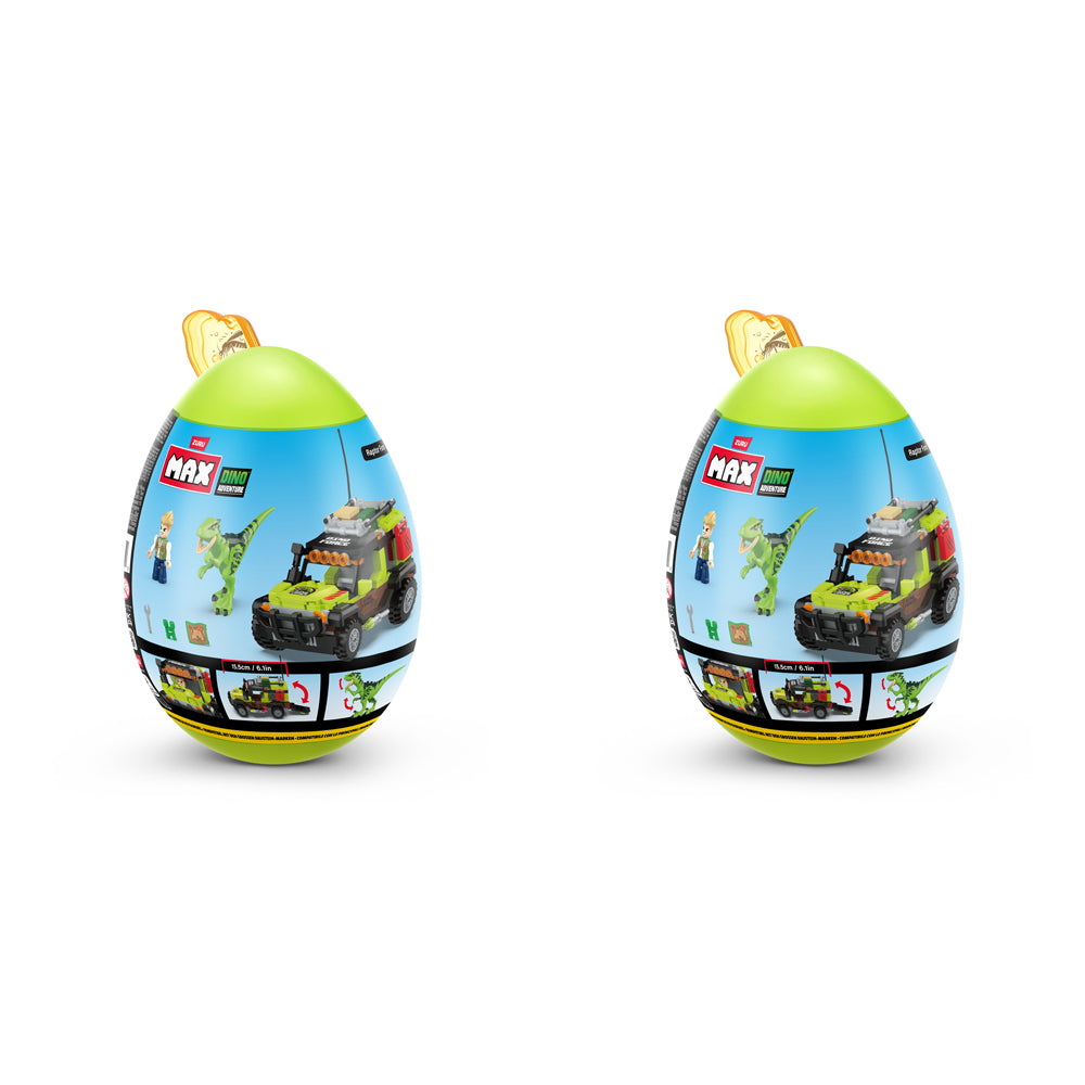 2x 252pc ZURU Max Build Dino Escape Egg Capsule Bricks Kids Building Toy 6y+