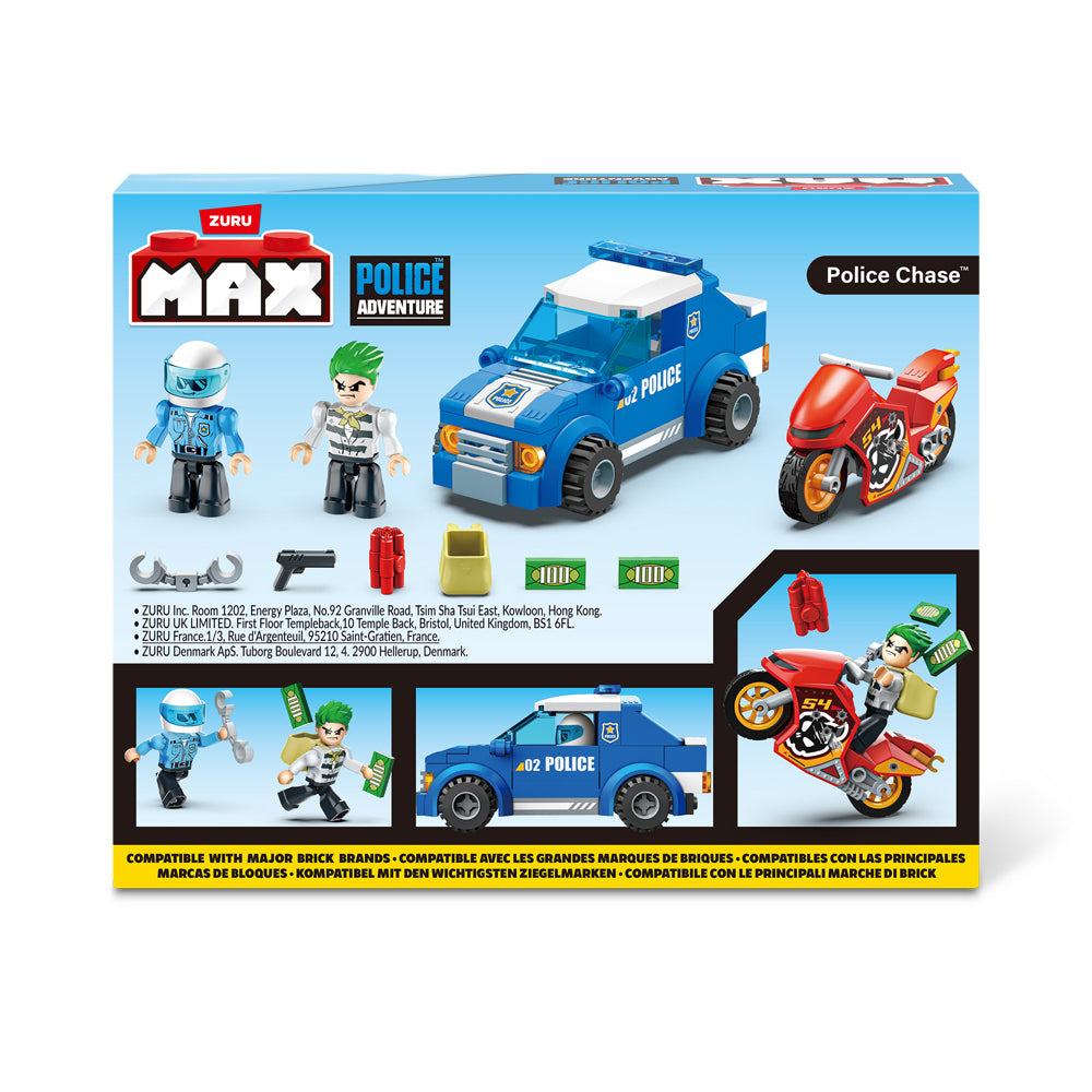 2x 125pc ZURU Max Build City Police Playset Bricks Kids Toy 6y+