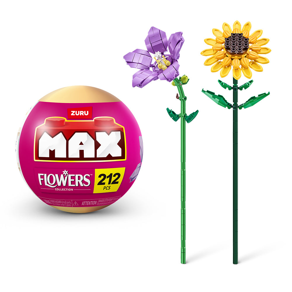2PK Zuru Max Premium Long Flower Series Building Toy Assorted 8y+