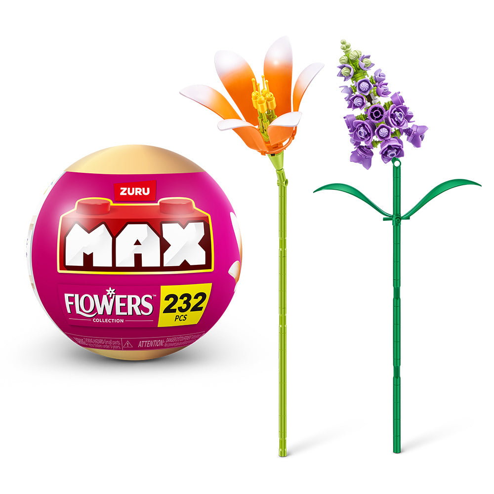2PK Zuru Max Premium Long Flower Series Building Toy Assorted 8y+