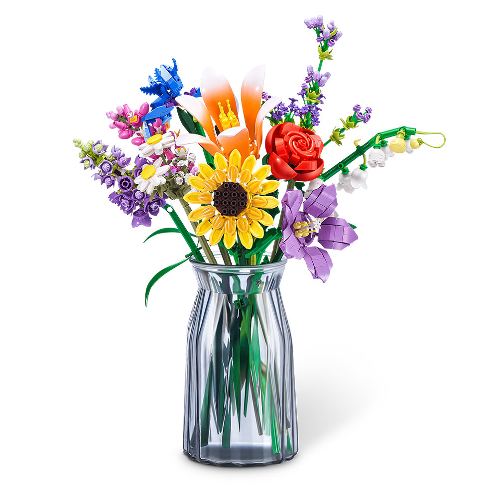 2PK Zuru Max Premium Long Flower Series Building Toy Assorted 8y+