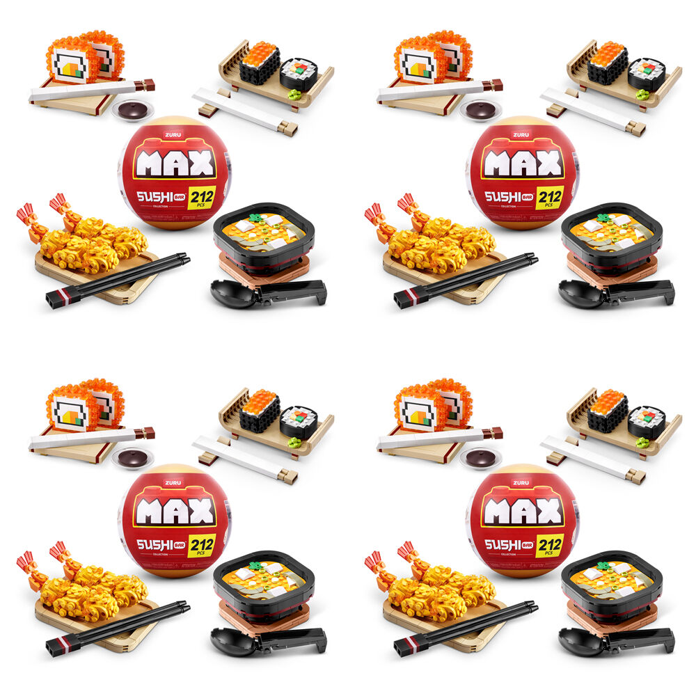 4PK Zuru Max Premium Sushi Bar Brick Building Set Collection Kids/Children 8y+