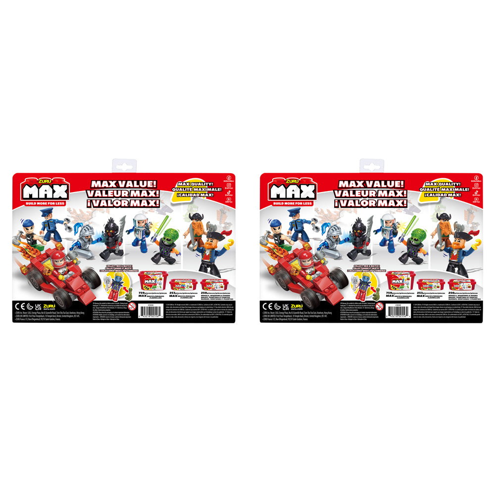 2x 15pc Zuru Max Build Construction Figurine Pack Kids Figure Toy 3y+