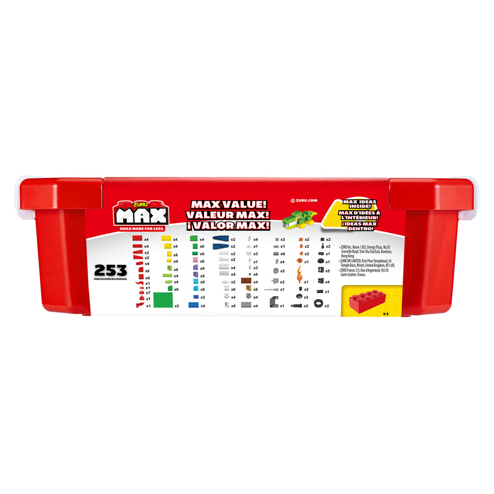 2x 253pc Zuru Max Build Construction Value Tub Bricks Kids Building Toy 3y+
