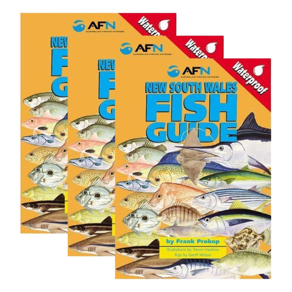3PK AFN NSW Waterproof Fish Guide Book 14.8x10.3cm Paperback