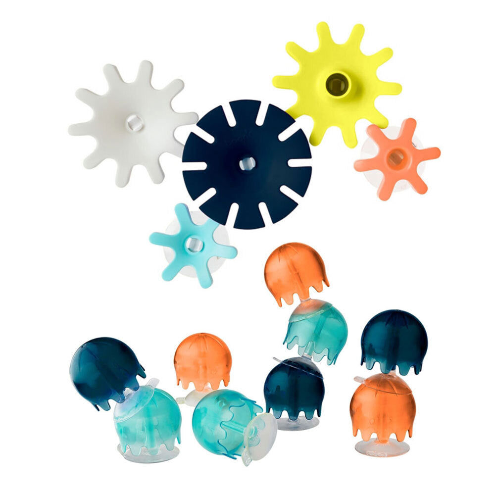 2x Boon Cogs Water Gears/Jellies Suction Cup Bath Toy