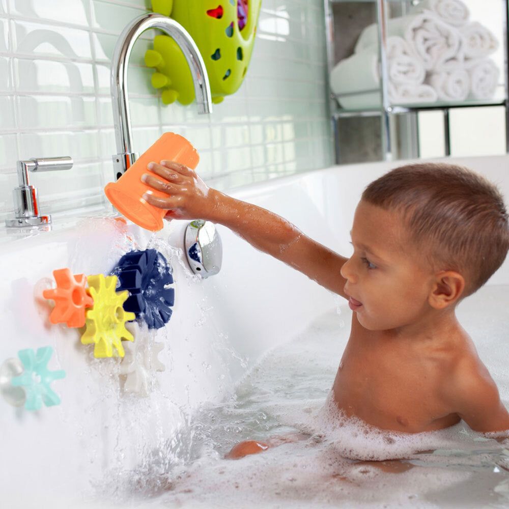 Boon Cogs Water Gears Bath Toy - Navy/Yellow