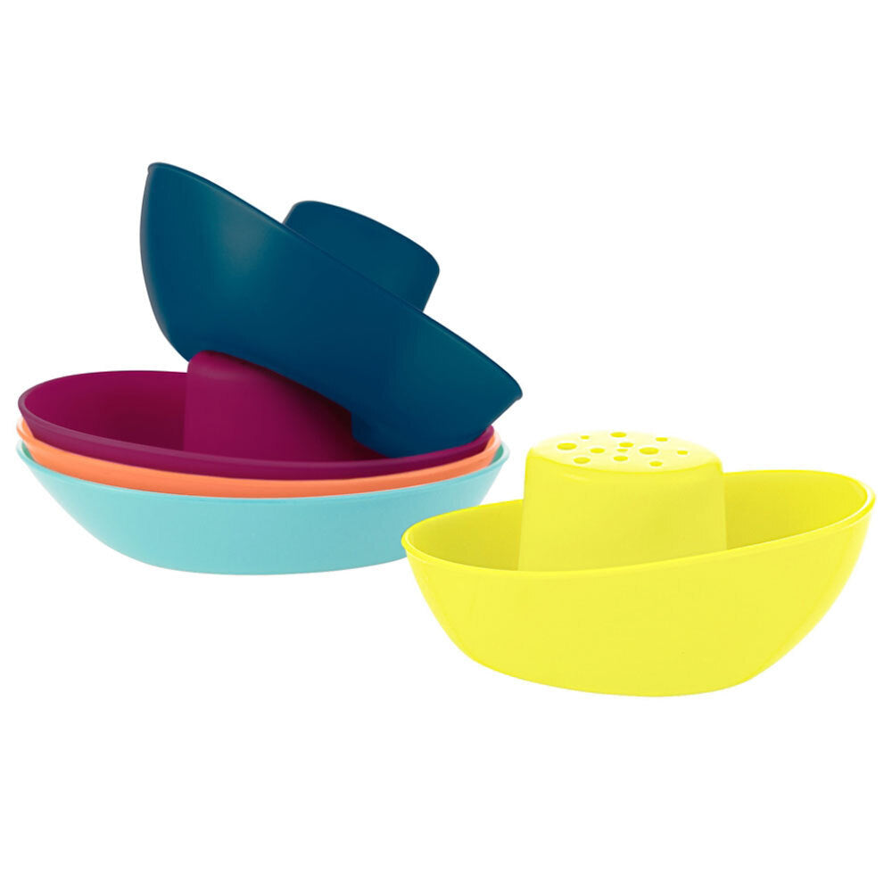 5pc Boon Fleet Stacking Boats Cup Set w/ Jellies Suction Cup Bath Toy