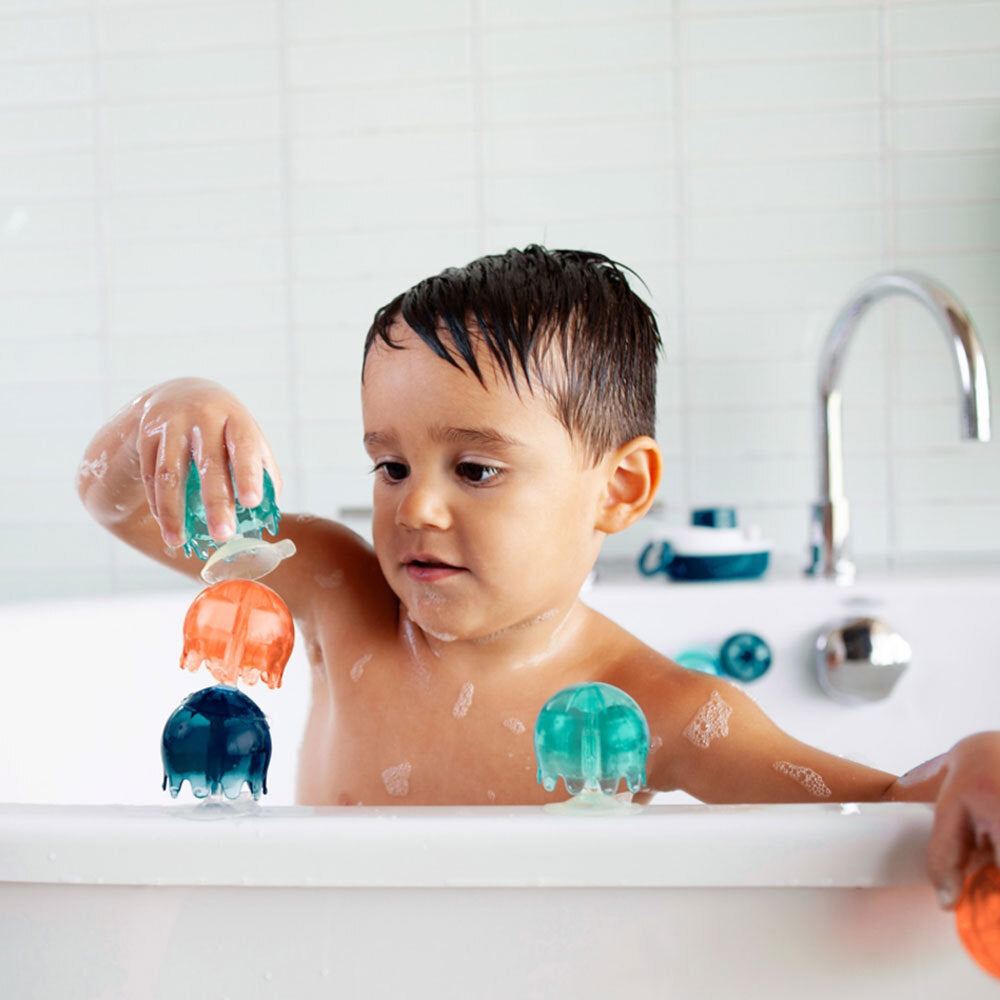 Boon Jellies Suction Cup Bath Toy - Navy/Coral