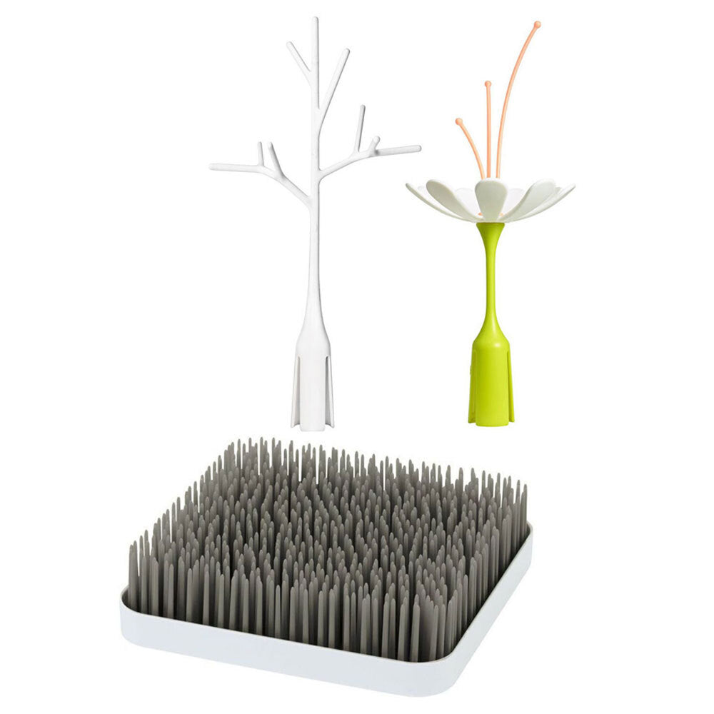 Boon Grass Counter Top Drying Rack w/ 2x Boon Stem/Twig 27cm Bottle Accessory