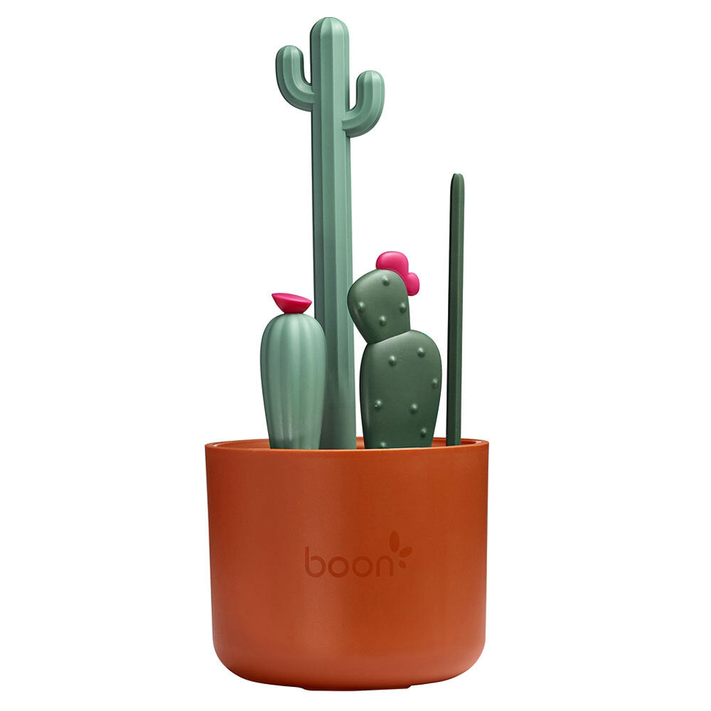 Boon Cacti 4 Pc Bottle Brush Set - Brown/Dark Gre