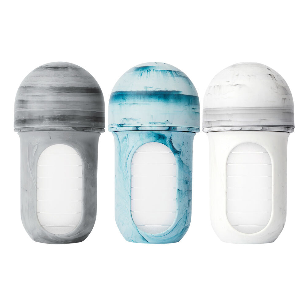 3PK Boon Nursh Collapsible Silicone Baby Bottle Tie Dye 237ml 3 Months+