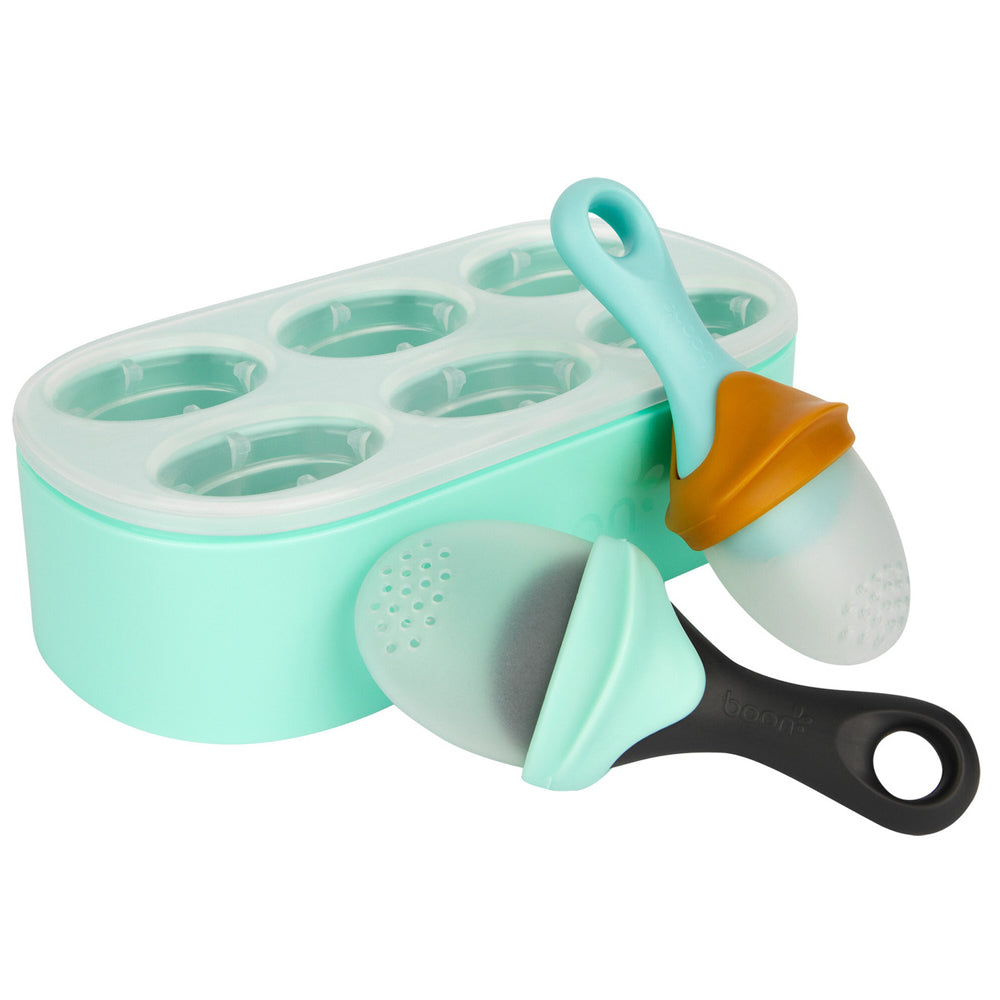 2pc Boon Pulp Silicone Freezer Tray w/ 2 Feeders 6m+