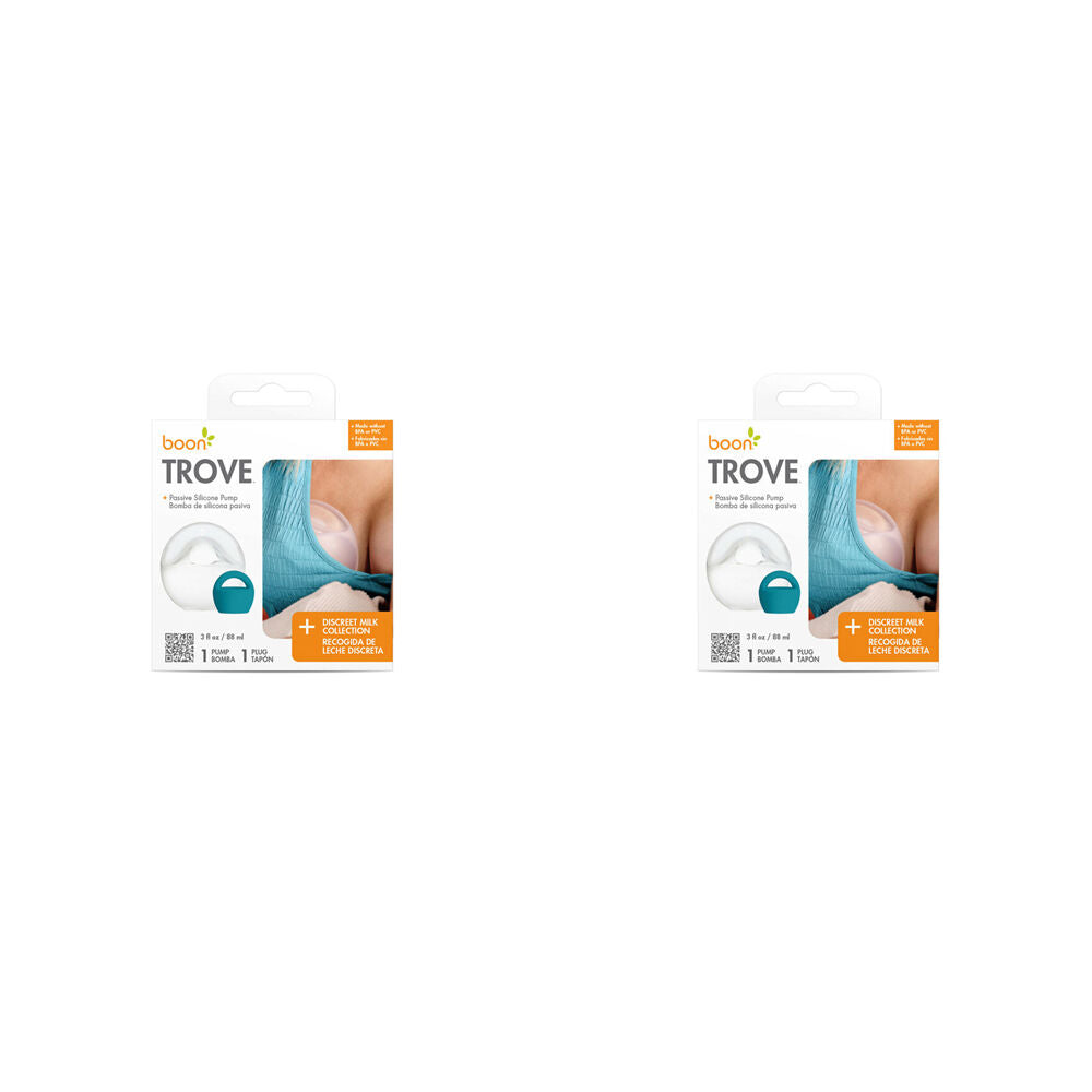 2PK Boon Trove Silicone Manual Breast Pump 88ml 11x11cm - White