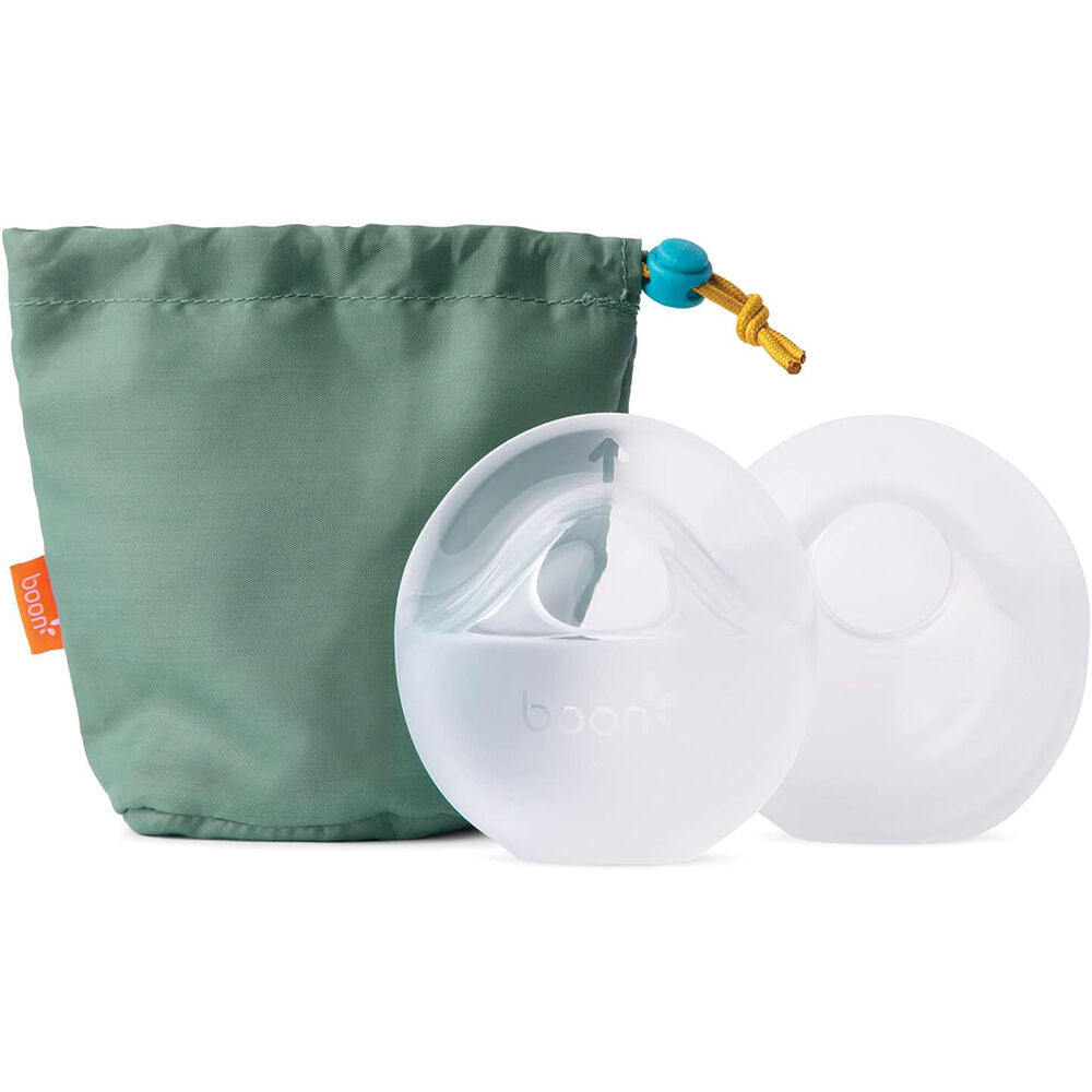 2pc Boon Trove Silicone Breast Pump Pack w/ Pouch 11x11cm - White