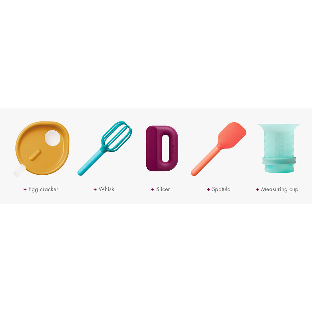 5pc Boon Intro Toddler Food Prep Kid Safe Cooking Utensil Set 3y+