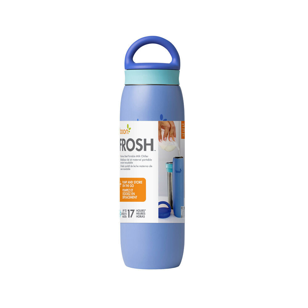 2PK Boon Frosh Stainless Steel Breast Milk Storage Flask/Container Blue 700ml