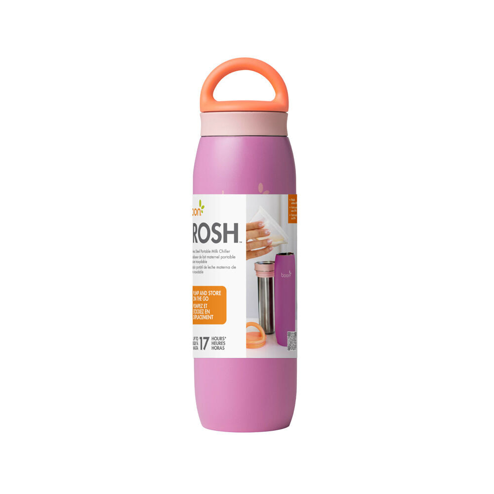 Boon Frosh Stainless Steel Breast Milk Storage Flask/Container Purple 700ml