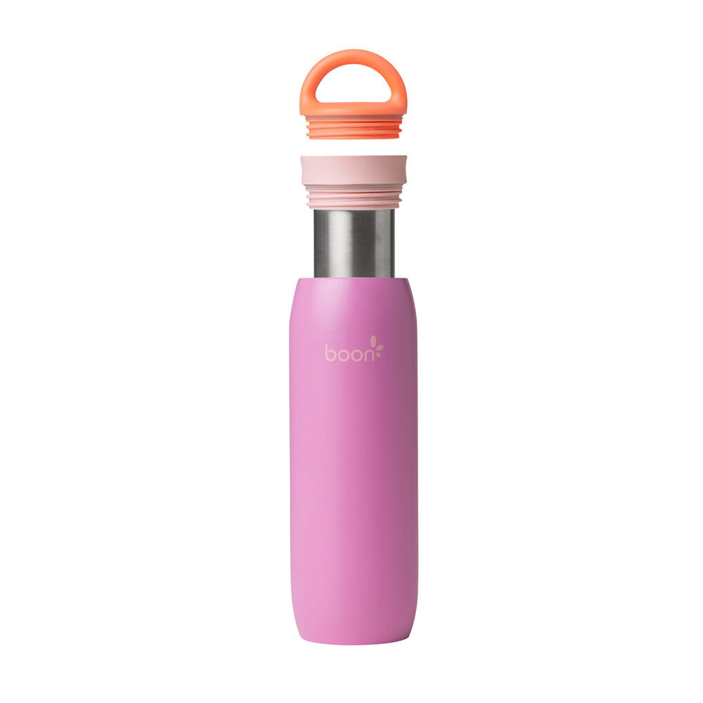Boon Frosh Stainless Steel Breast Milk Storage Flask/Container Purple 700ml