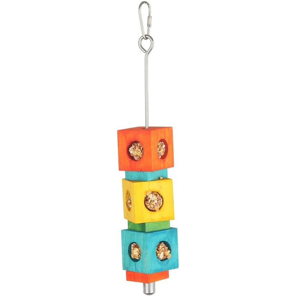 2x Nature Island Hanging Foraging Cube Toy Bird Pet Fun Cage Toy