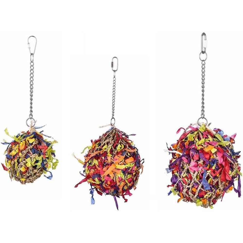 2x Nature Island Super Shredding Ball-M Bird Pet Cage Toy
