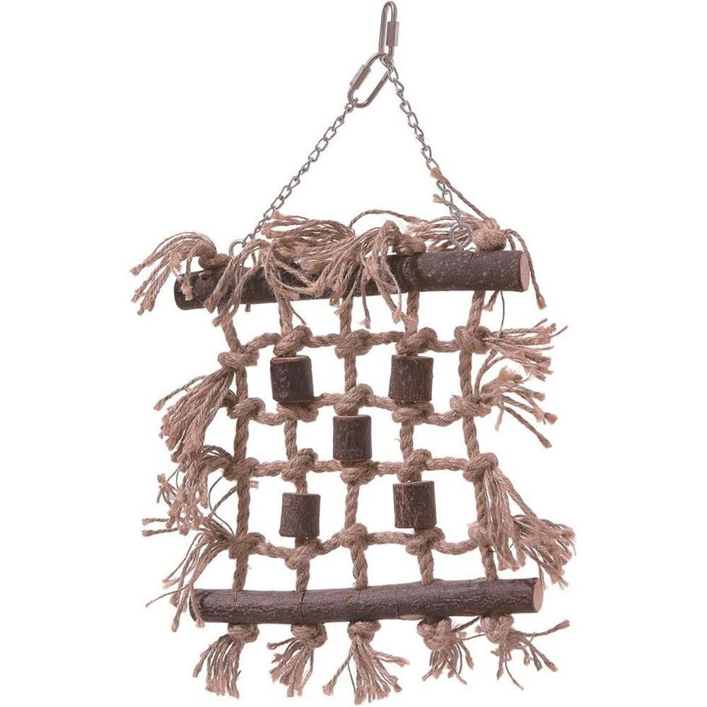 2x Nature Island 24cm Hanging Jute Canopy Pet Bird Cage Toy Small